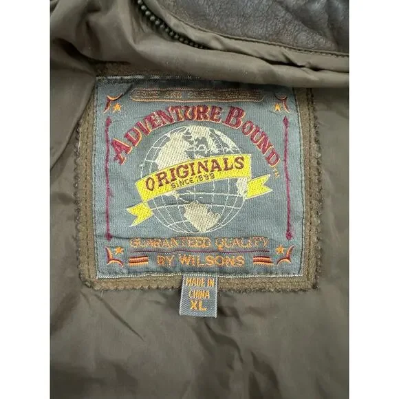 Vintage 80s Authentic‎ 100% Leather Aviator Flight Bomber Jacket Pilot Men’s XL